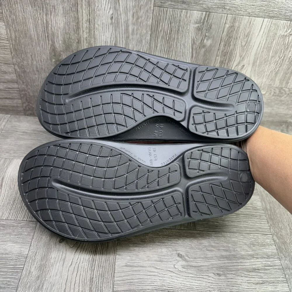 OOFOS OOahh Sport Flex Women's 10/EURO 41 Black Slides - Picture 7 of 8